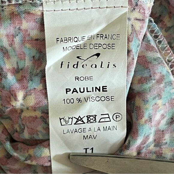 Anna Kay Pauline Dress Size 10 Viscose Confetti Floral Button Up French - Picture 6 of 6